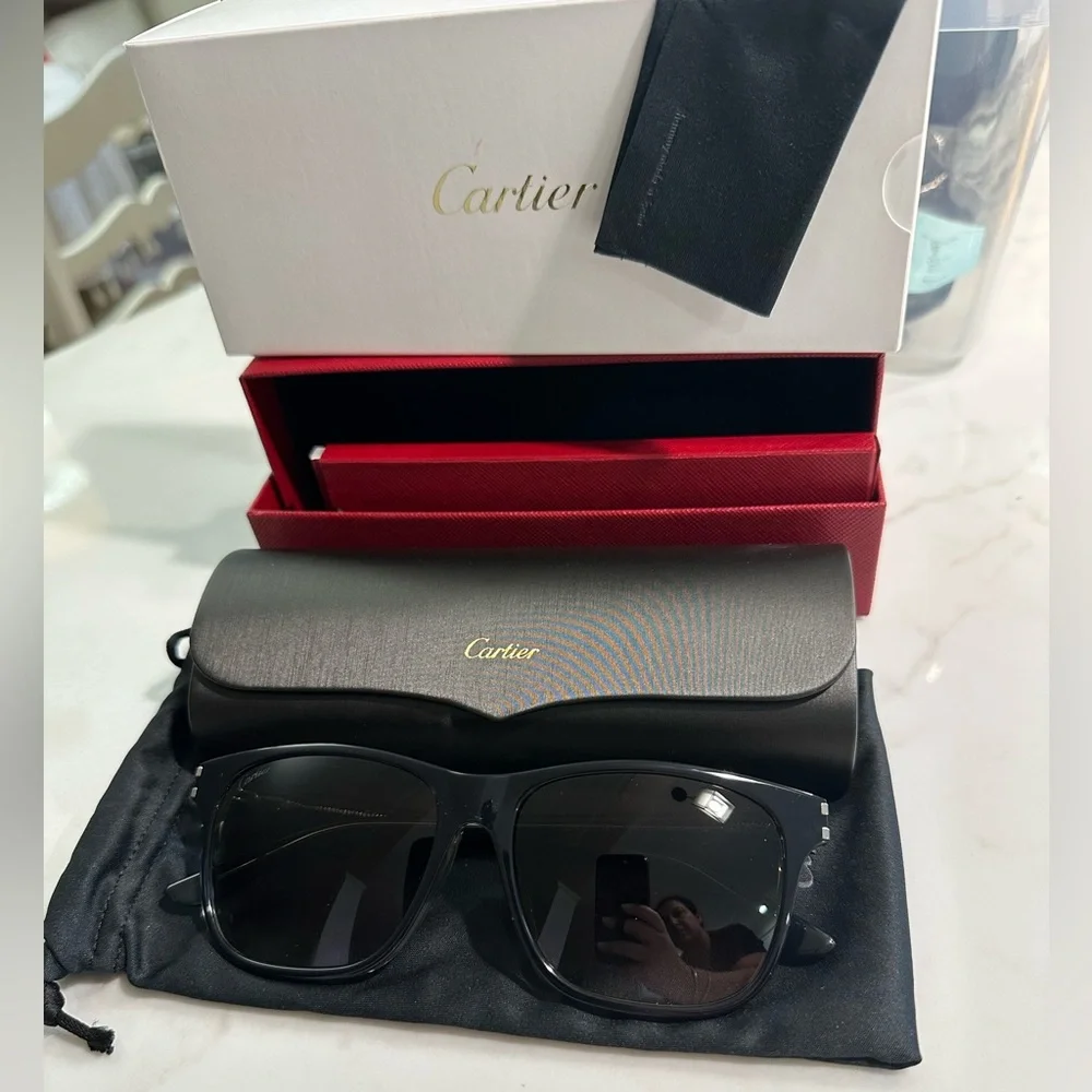 Cartier Blue Sunglasses CT0001SA
